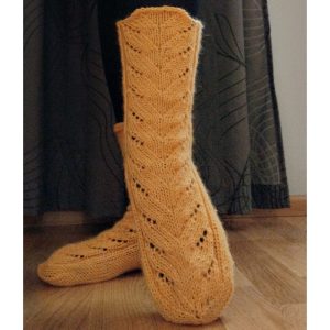 Pitsineuleiset villasukat 36